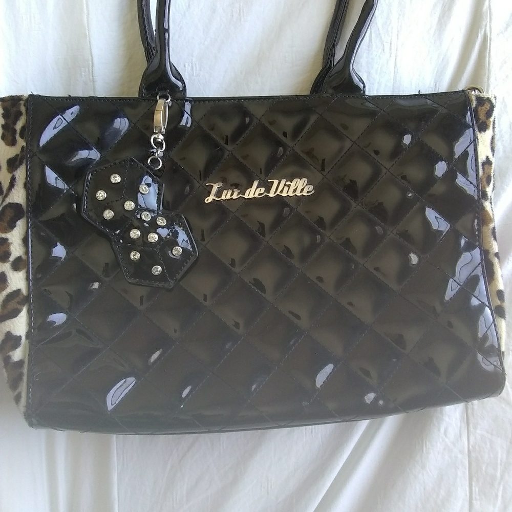 Lux de Ville Lucky Me Leopard Tote Purse